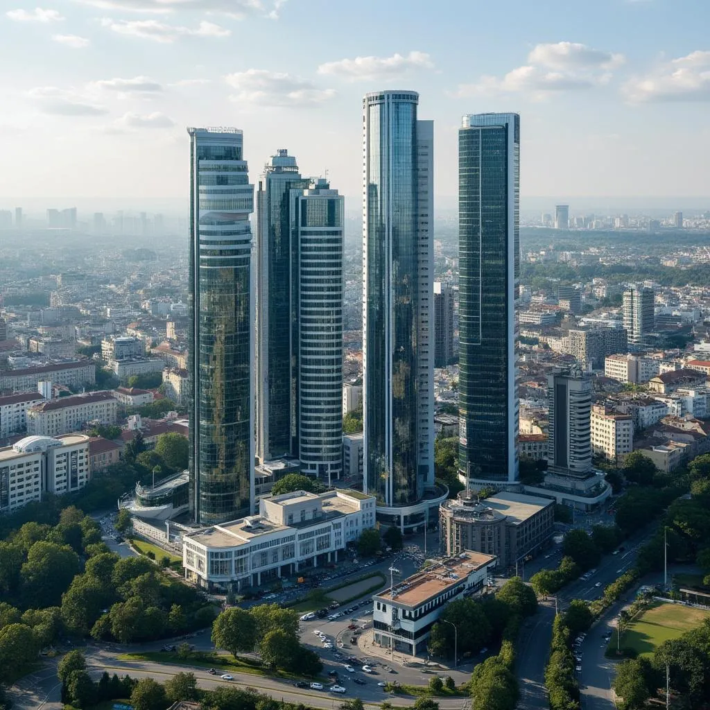 Панорама сучасного Києва, ділового центру України