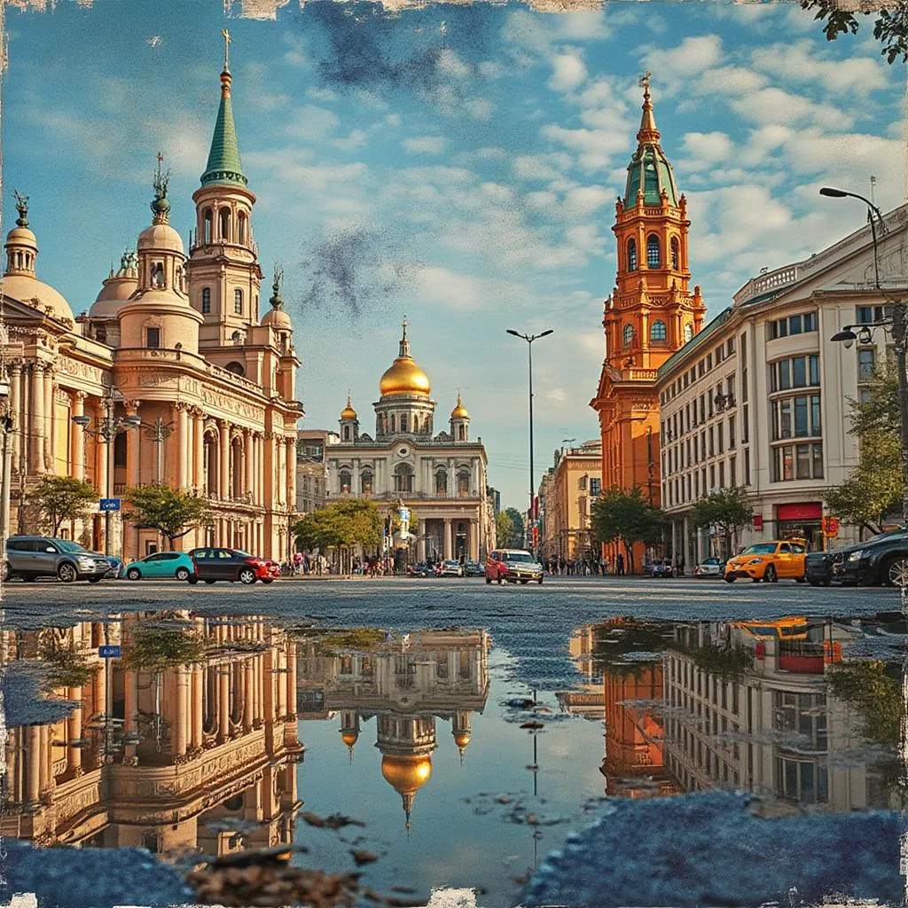 Колаж Буенос-Айрес та Київ