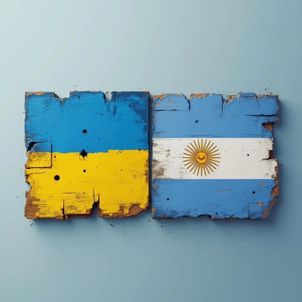 Прапори України та Аргентини